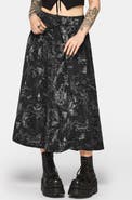 Disturbia Kosmara Map Print Midi Skirt