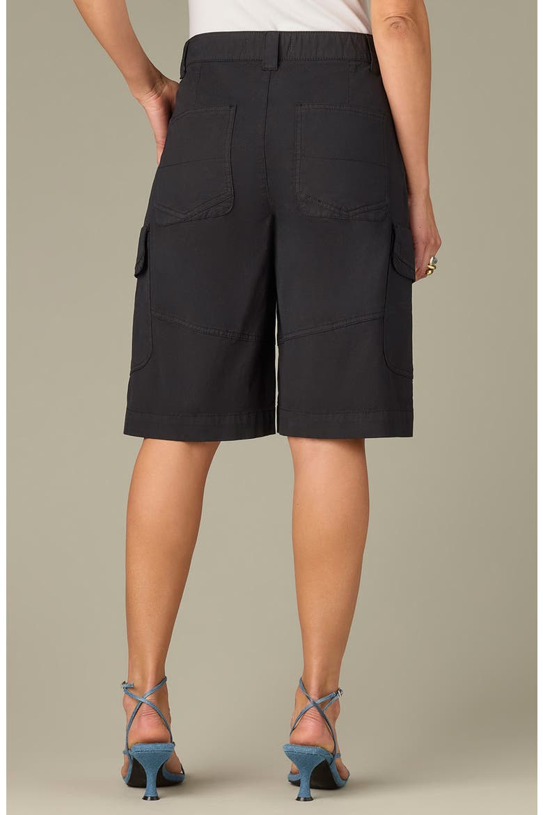 Skyrise Cargo Bermuda Shorts, Alternate, color, BLACK