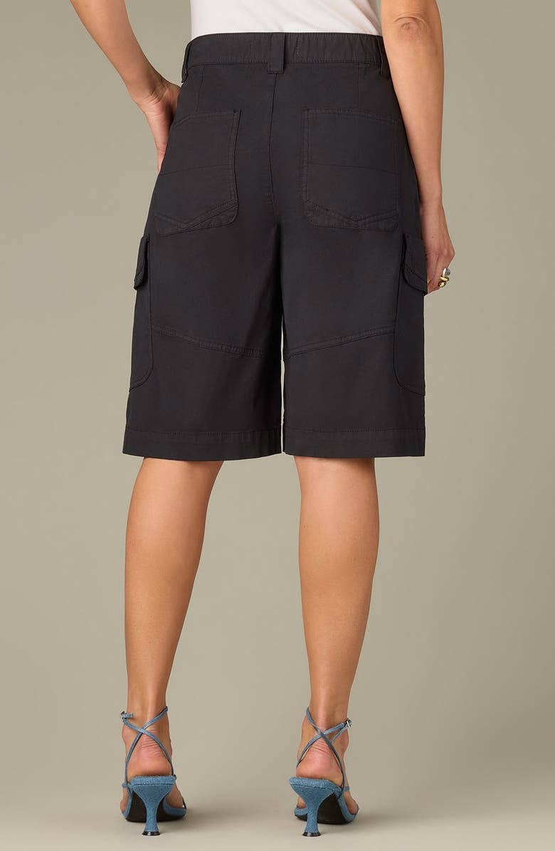Wit & Wisdom Skyrise Cargo Bermuda Shorts, Alternate, color, Black