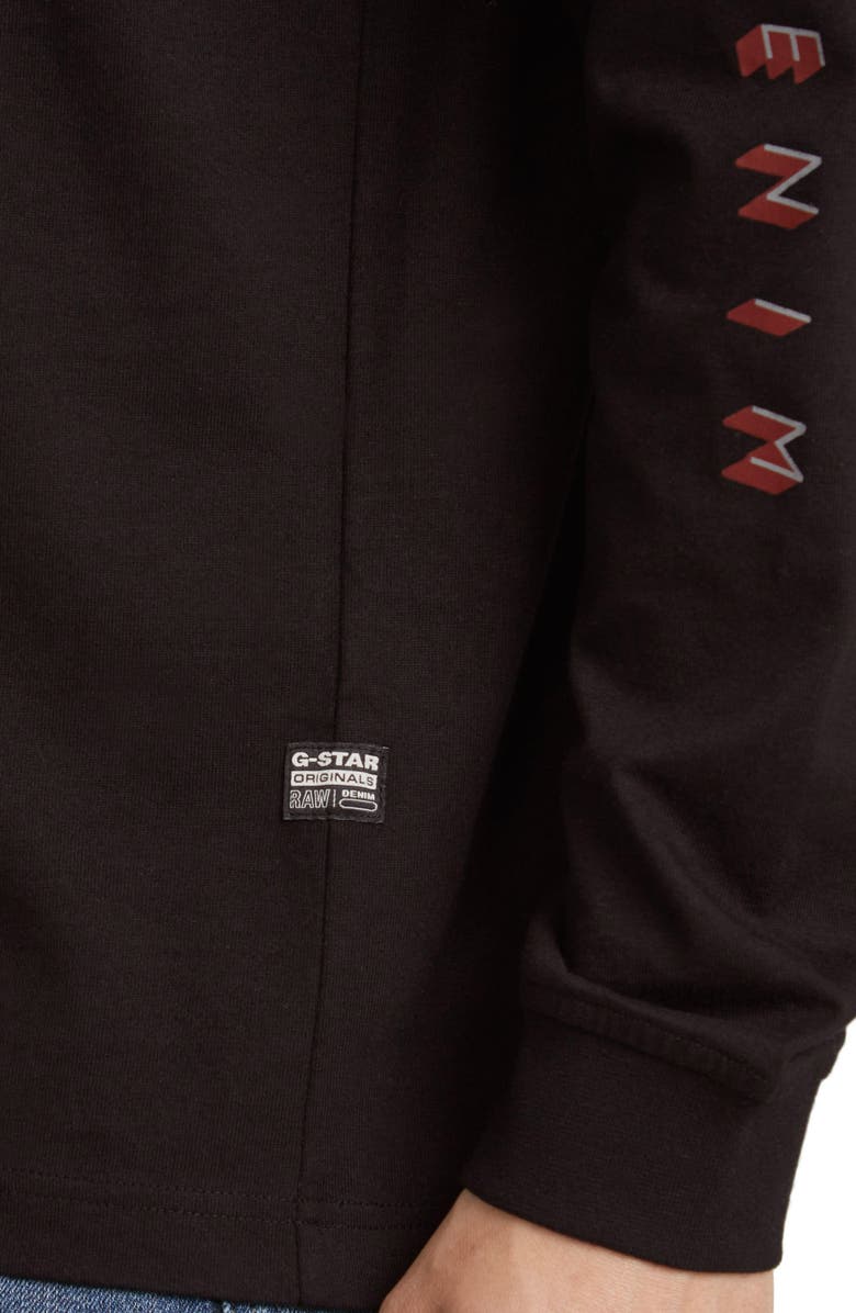 G-STAR Boxy Old Skool Logo Logo Sleeve Graphic T-Shirt, Alternate, color, 