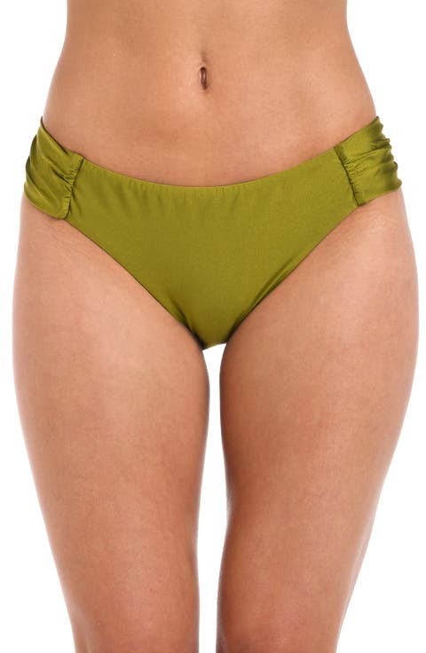 Solids Shirred Side Bikini Bottoms