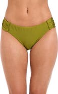 Sunshine 79 Solids Shirred Side Bikini Bottoms