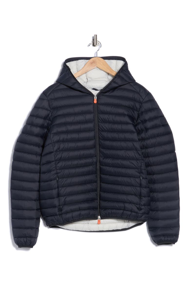 Luca Water Resistant Hooded Packable Puffer Jacket, Alternate, color, GREY BLACK