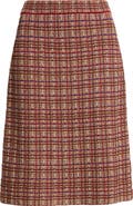 Misook Plaid Knit Pencil Skirt