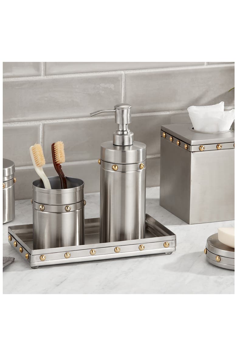 Rivets 3-Piece Bathroom Set, Alternate, color, SILVER