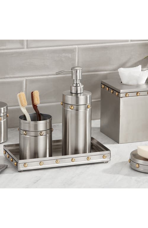 Roselli Trading Company Rivets 3-piece Bathroom Set In Silver