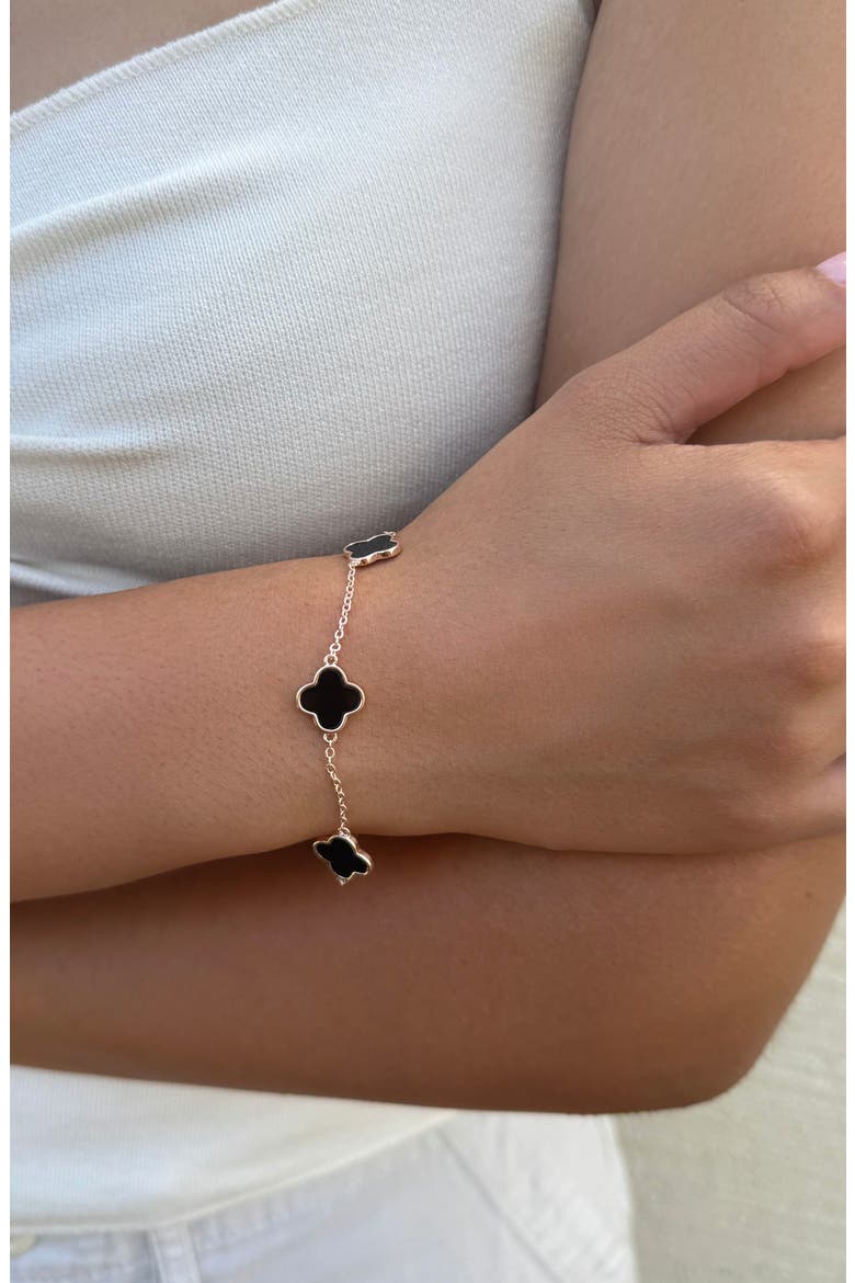 Black Clover Bracelet, Alternate, color, PINK-BLACK