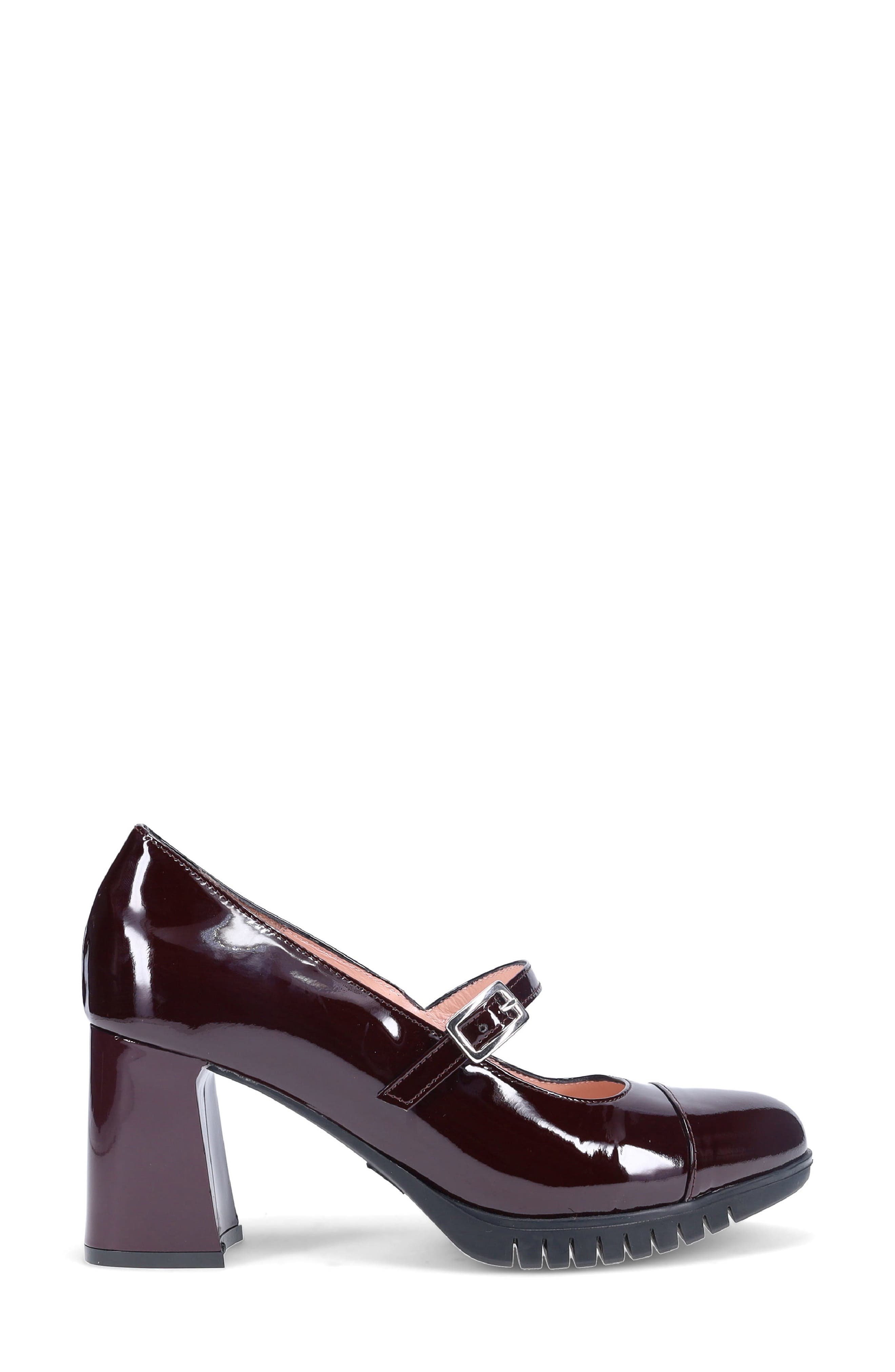 Faenna Leather Mary Jane Pump, Alternate, color, WINE