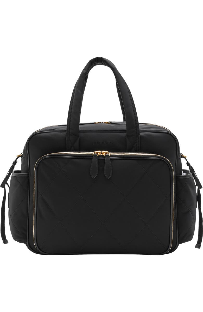 Burberry Quilted Nylon Baby Changing Bag, Main, color, Black