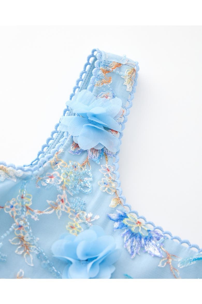 Caitlyn Embroidered Mini Dress, Alternate, color, Blue