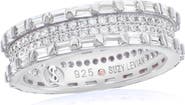 SUZY LEVIAN Baguette & Round Cubic Zirconia Eternity Band Ring