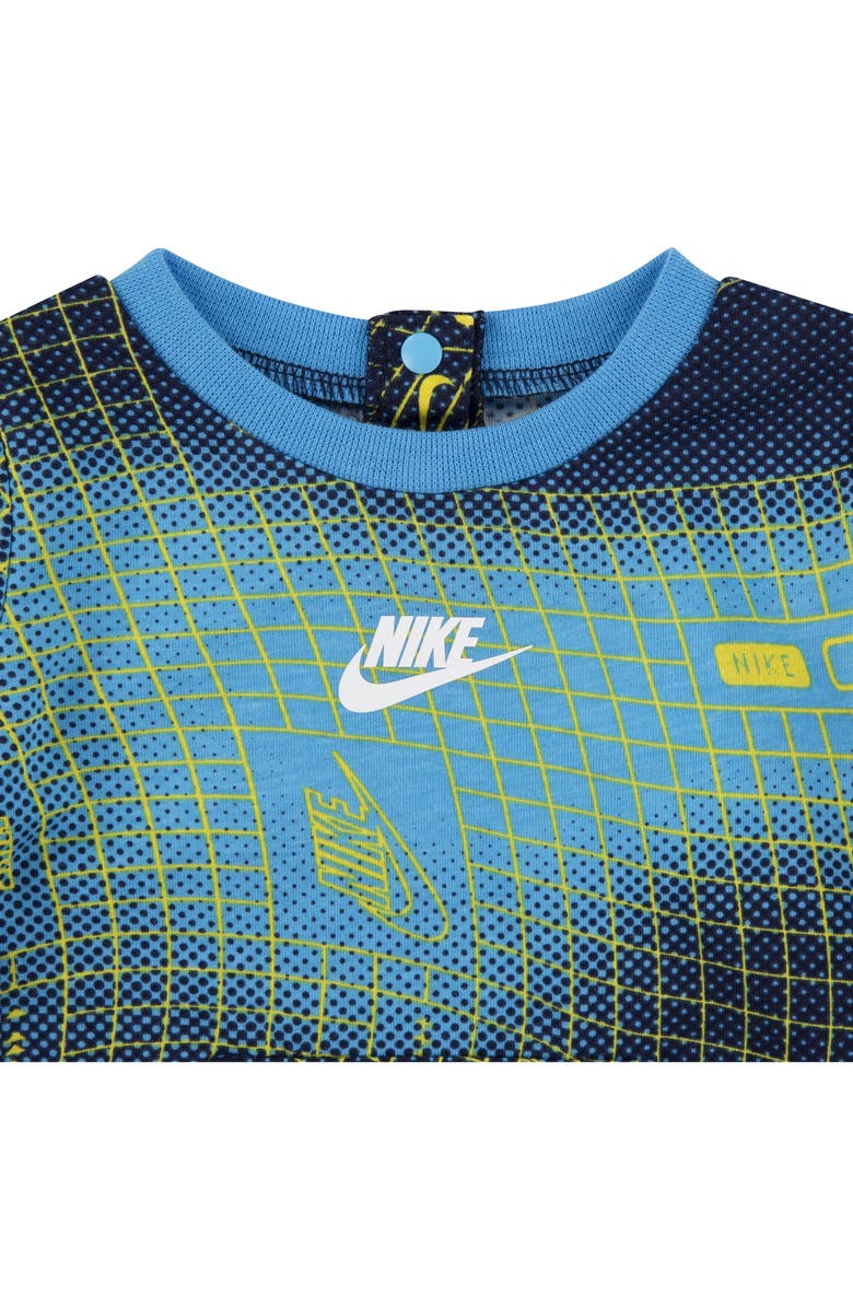 Nike Club Swoosh Romper, Alternate, color, Baltic Blue