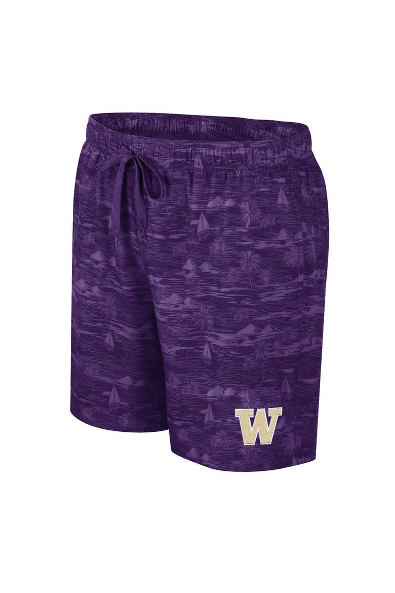 Men's Colosseum Purple Washington Huskies Ozark Swim Shorts, Alternate, color, Purple