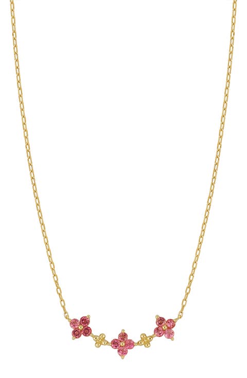 Clover Pink Tourmaline Necklace (Nordstrom Exclusive)
