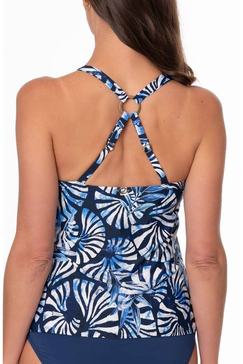 Biana Drape Tankini Bikini Top, Alternate, color, PANTHEON BLUE