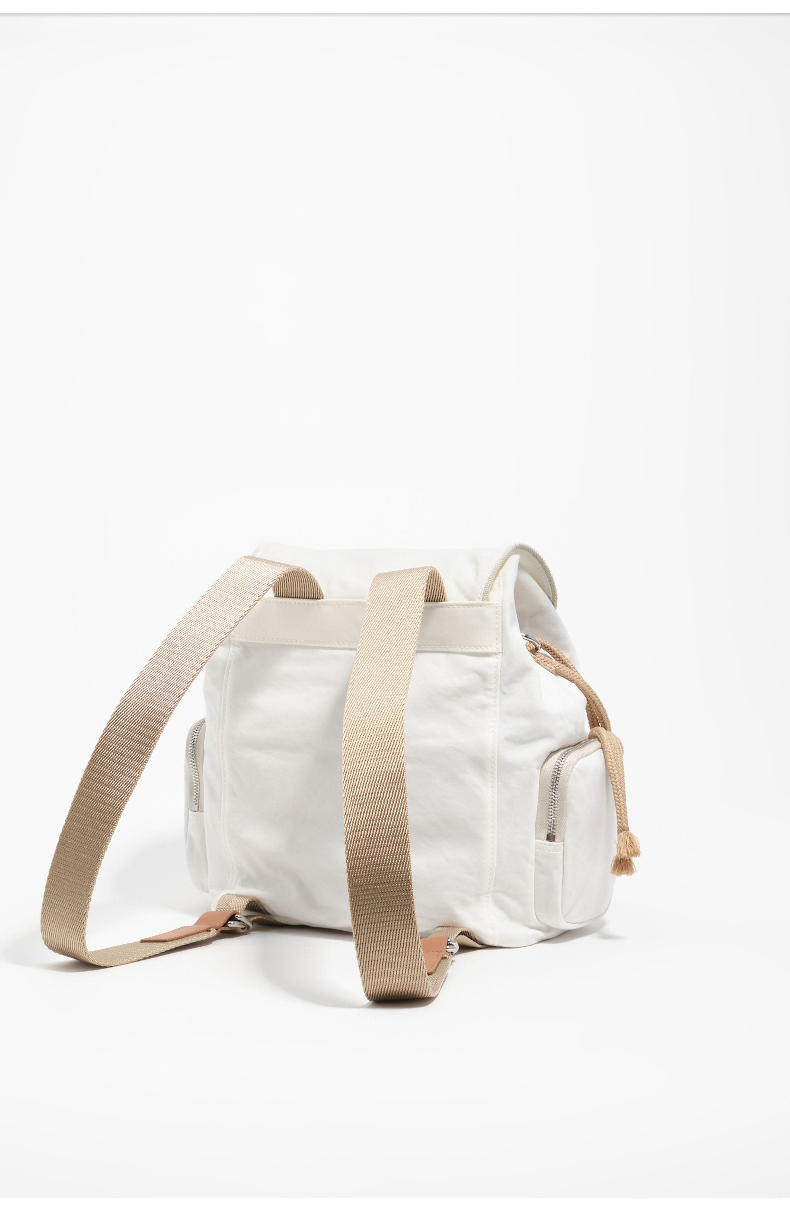 Bimba y Lola Nylon Multi-Pocket Backpack, Alternate, color, White