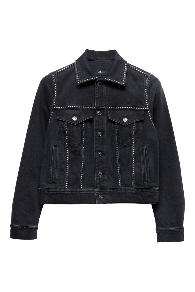 Adi Studded Trucker Jacket, Alternate, color, NOCTURNE