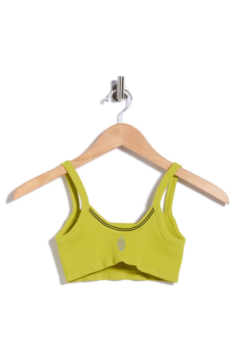 All Clear Logo Sports Bra, Alternate, color, CHARTREUSE