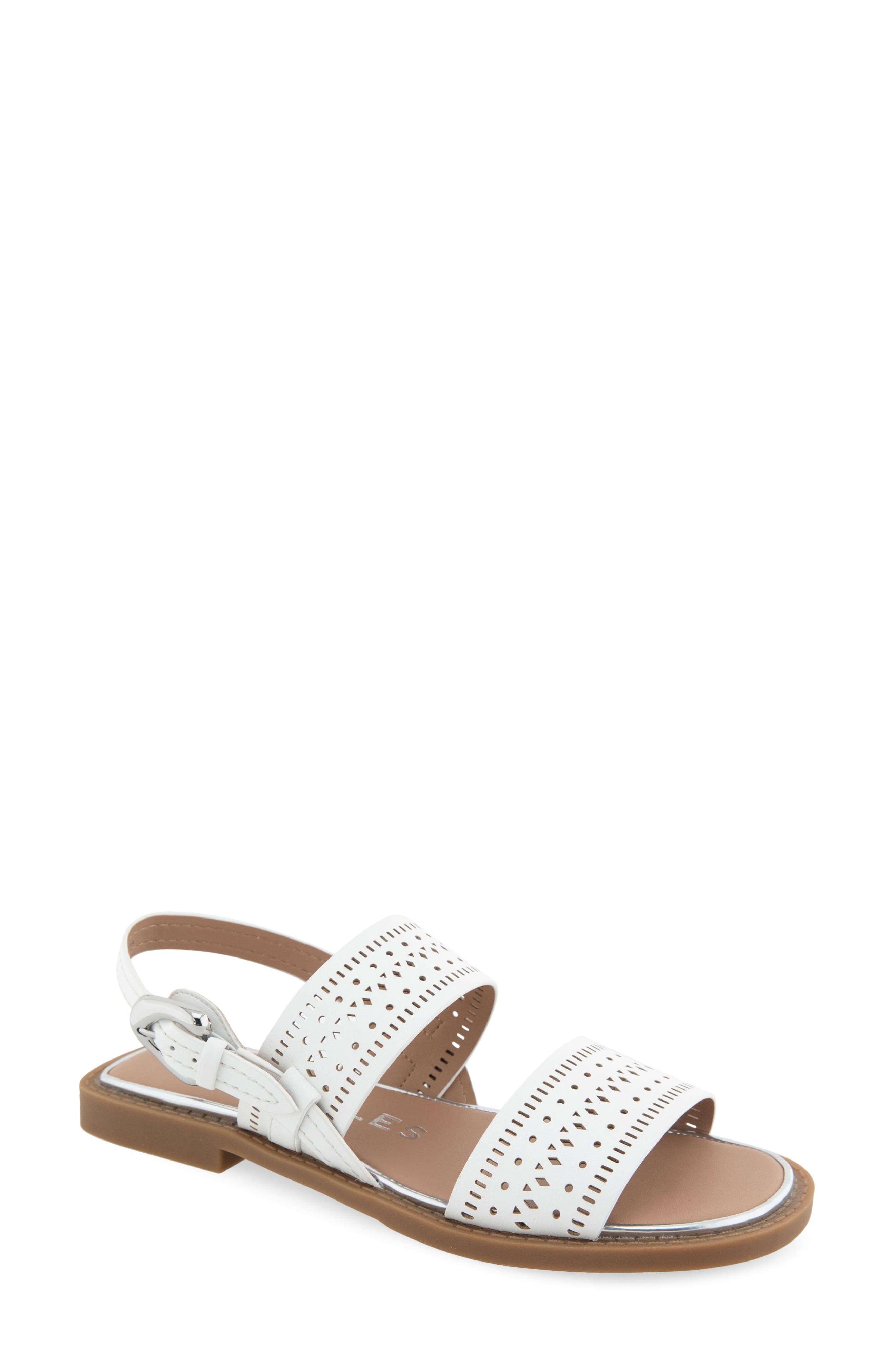  White Perf Faux Leather