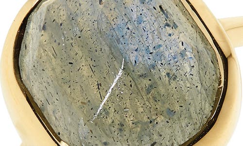 Monica Vinader Siren Labradorite Stacking Ring In Gold