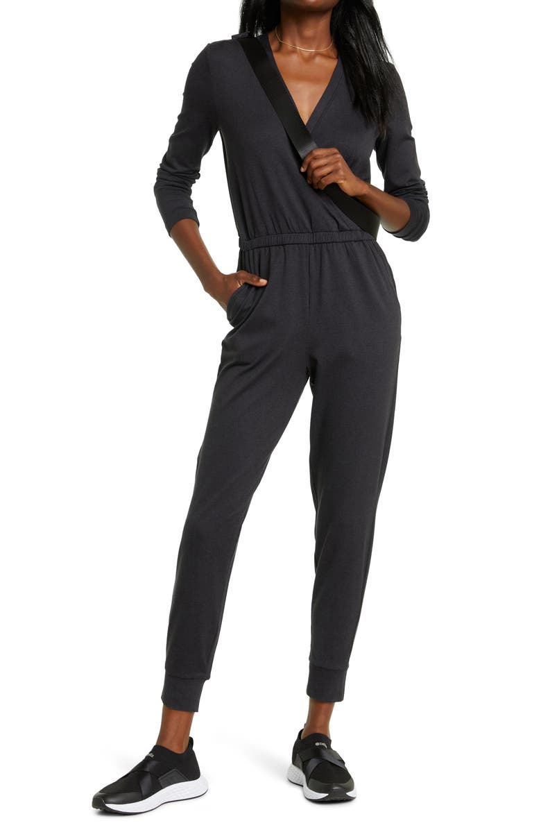 Zella Restore Long Sleeve Romper, Alternate, color,