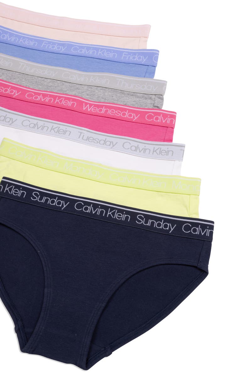 Calvin Klein Days of the Week Assorted 7-Pack Bikini Briefs, Alternate, color, 