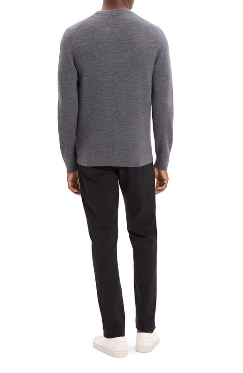 Theory Maden T.novo Crewneck Wool Sweater In Gray