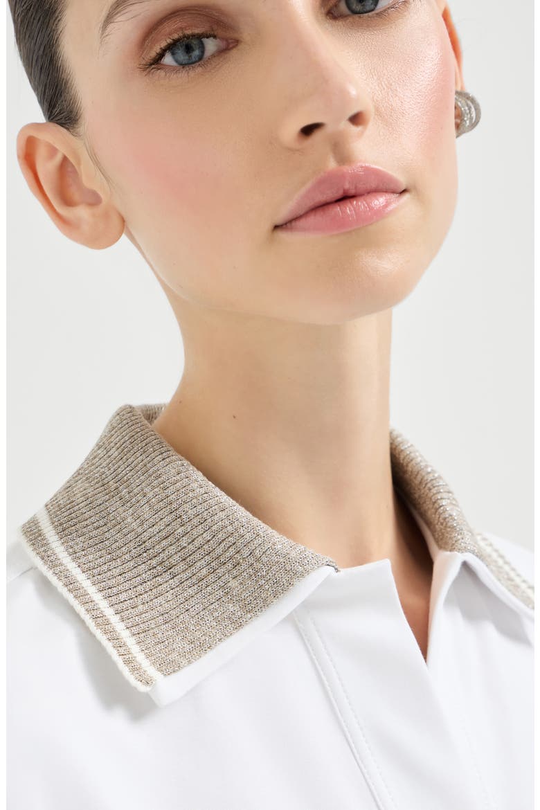 Couture interlock polo shirt, Alternate, color, White