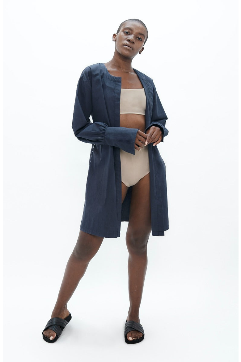 Cap Ferret Short Dress, Alternate, color, Navy Blue