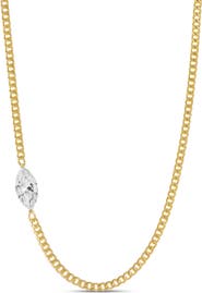 SHYMI Offset Marquise Cuban Link Necklace