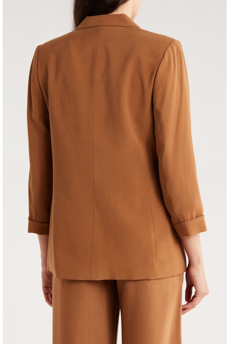 Open Boyfriend Blazer, Alternate, color, HAZELNUT