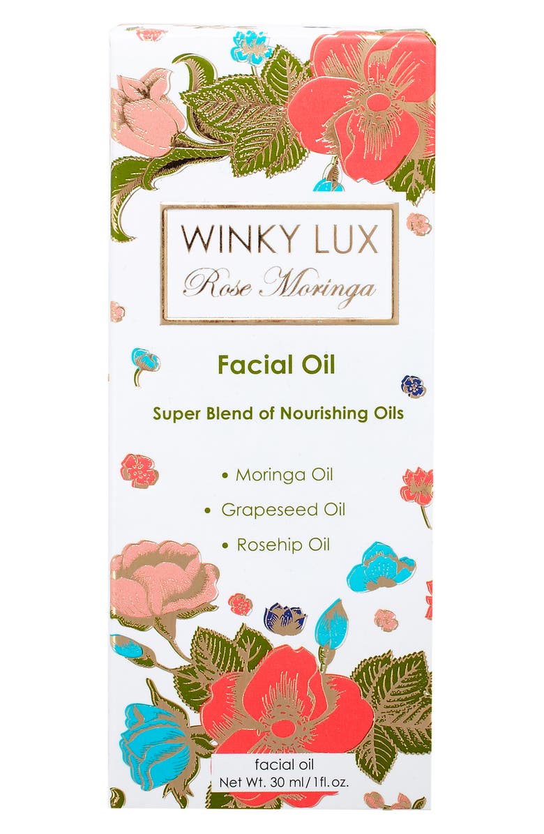 Winky Lux Rose Moringa Facial Oil, Alternate, color, 