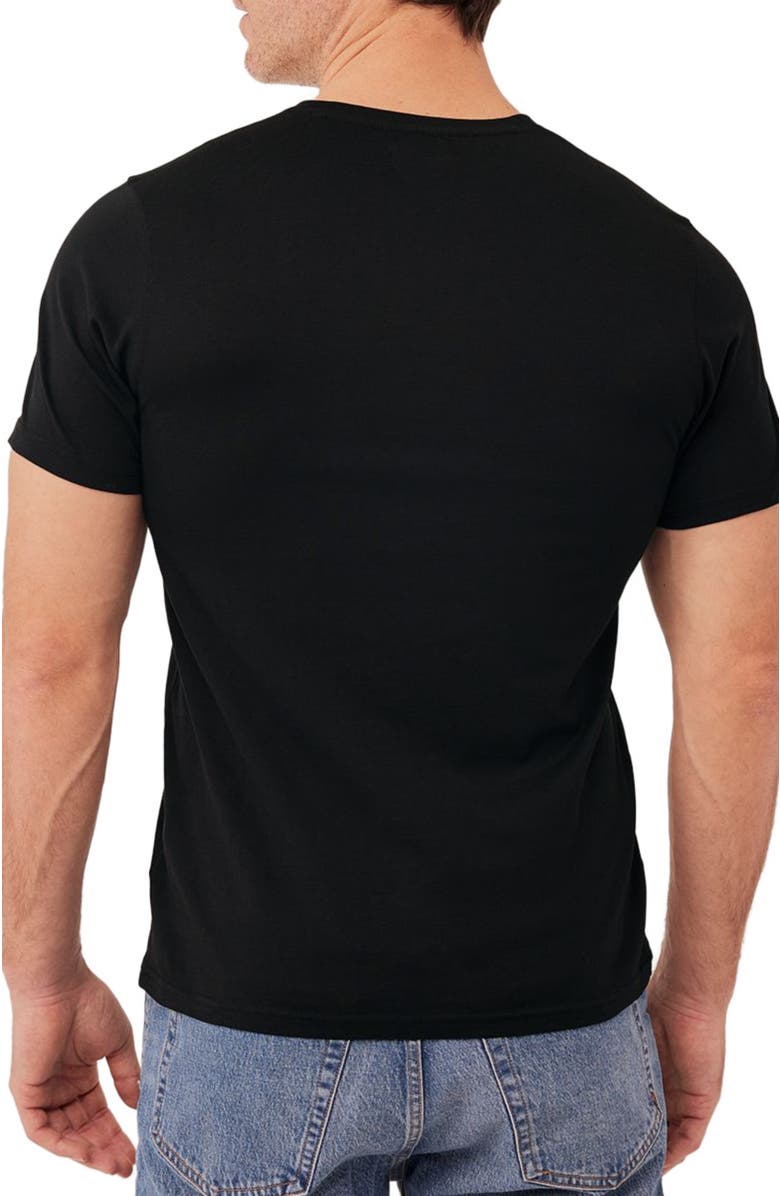 Pact Organic Softspun V-Neck Tee, Alternate, color, Black