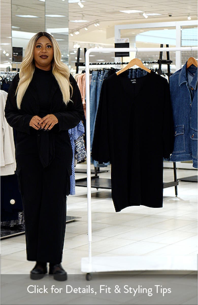 Oakleigh Long Sleeve Shift Minidress, sales video thumbnail