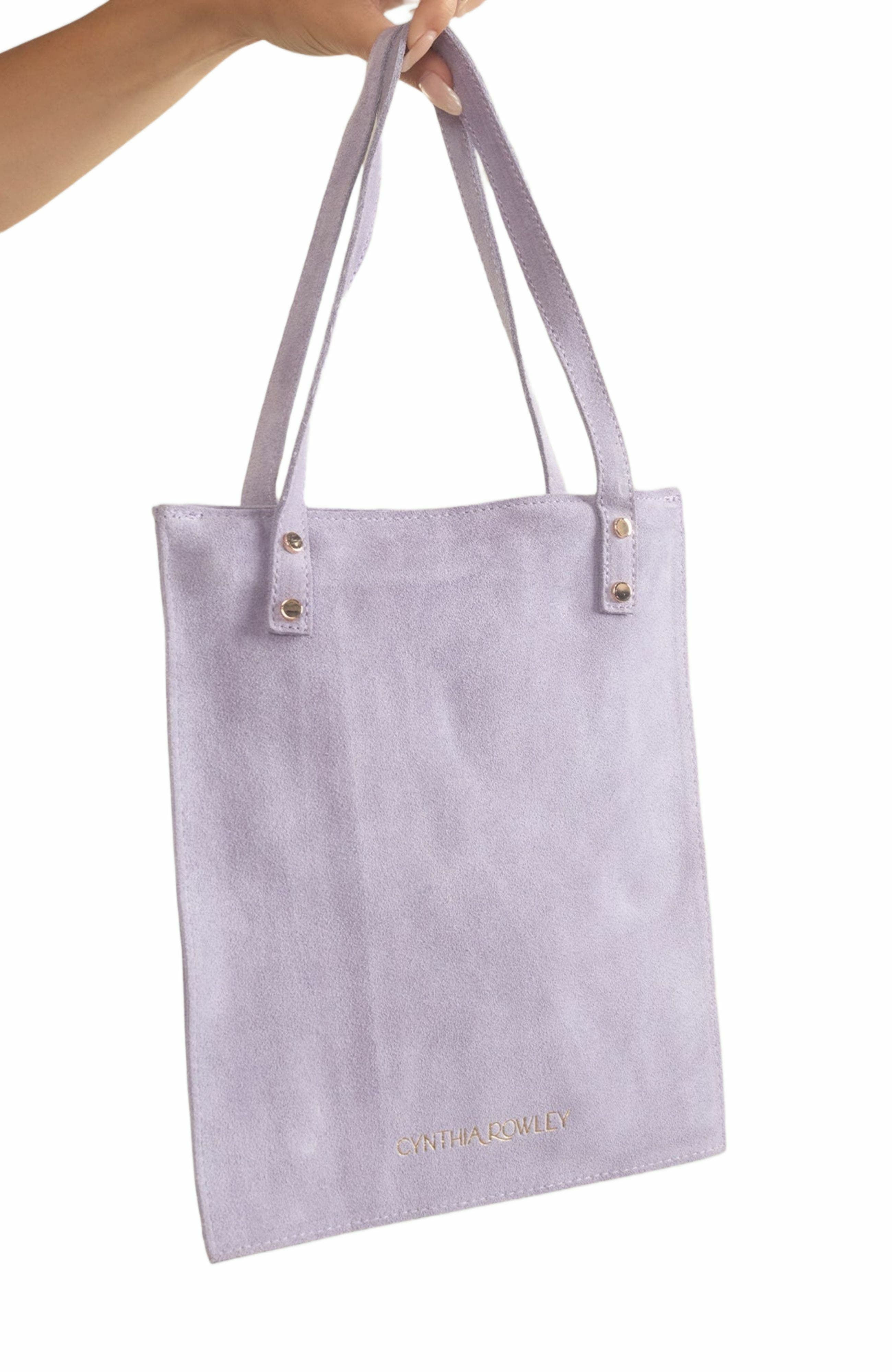 Cynthia Rowley Sleek Suede Tote, Alternate, color, Lavender