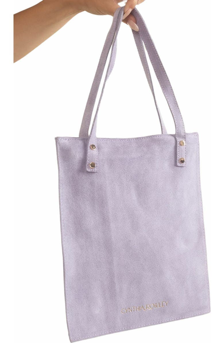 Cynthia Rowley Sleek Suede Tote, Alternate, color, Lavender