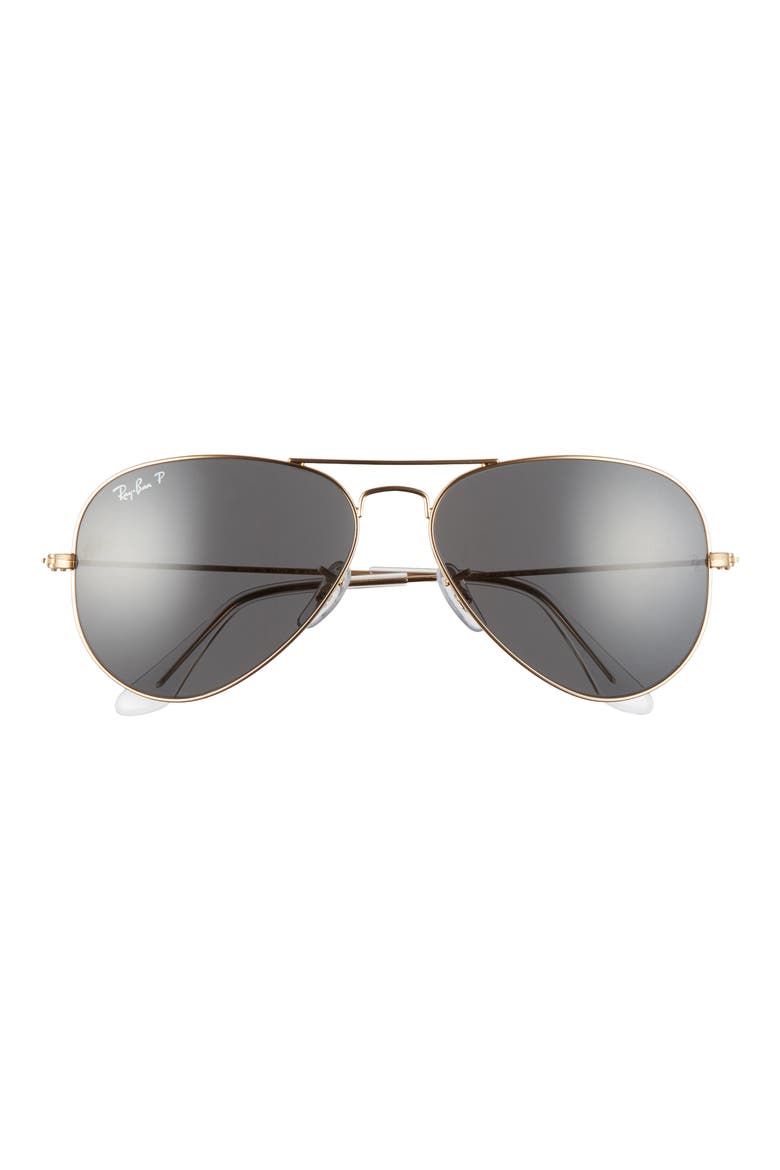 58mm Evolve Photochromic Aviator Sunglasses, Main, color, GOLD/ BLACK