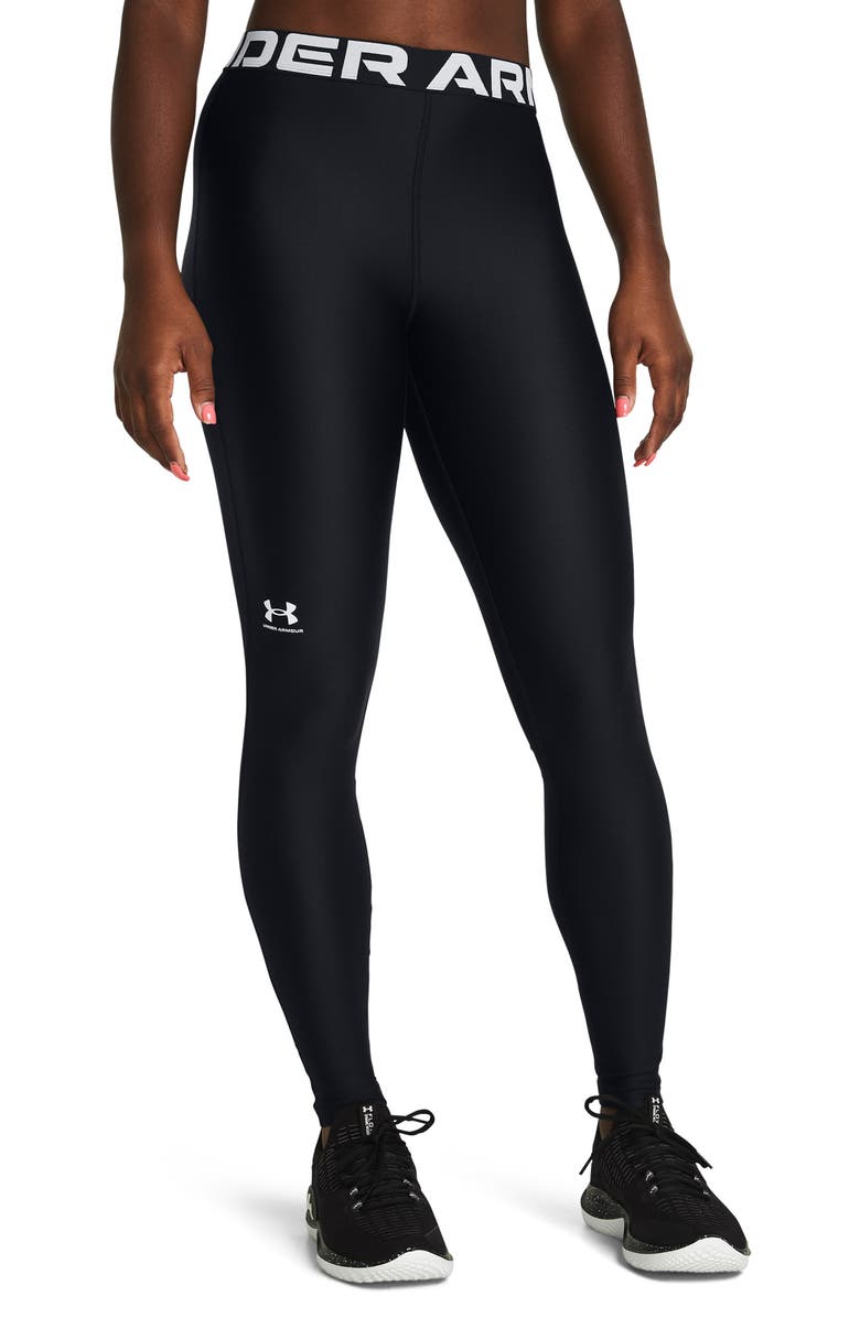 Under Armour HeatGear<sup>®</sup> Leggings, Main, color, Black / / White