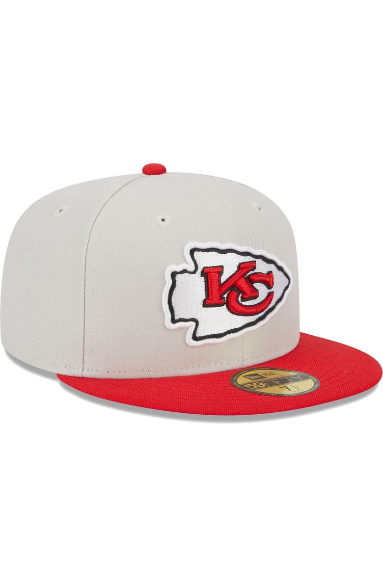 New Era Men's New Era Khaki/Red Kansas City Chiefs Super Bowl Champions Patch 59FIFTY Fitted Hat, Alternate, color, 