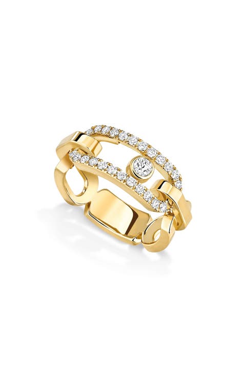 Move Link Diamond Statement Ring