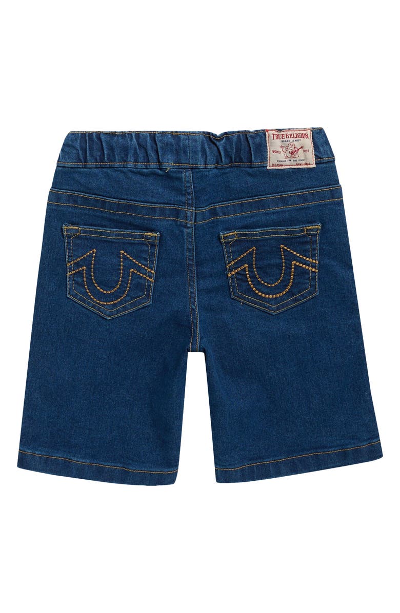 True Religion Kids' Knit Graphic T-Shirt & Denim Shorts Set, Alternate, color, Kalam