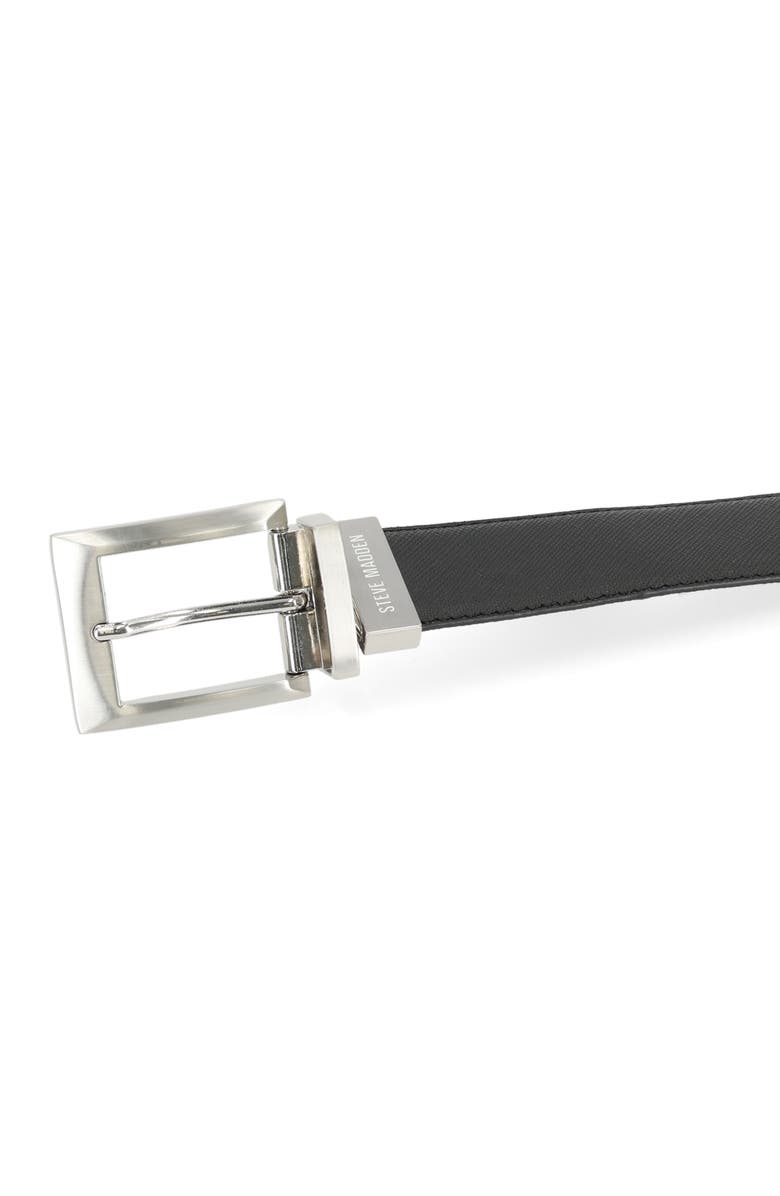 Steve Madden Leather Belt, Alternate, color, Black / Brown