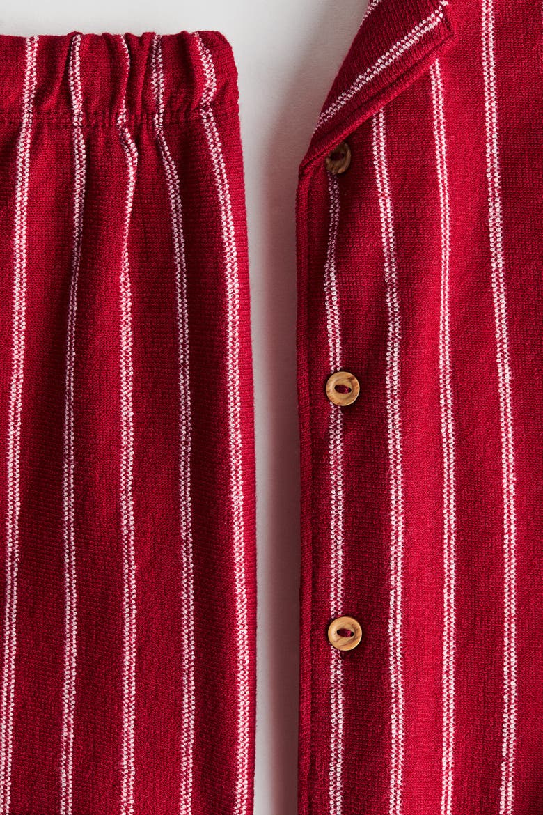 2-piece Cotton Jersey Set, Alternate, color, Red/white striped