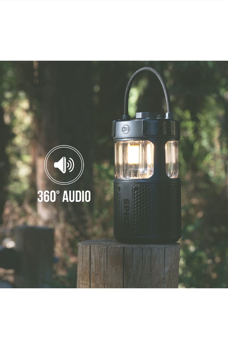 MEE audio lightSPKR Bluetooth Wireless Speaker w/ Camping Lantern, Alternate, color, Midnight Black