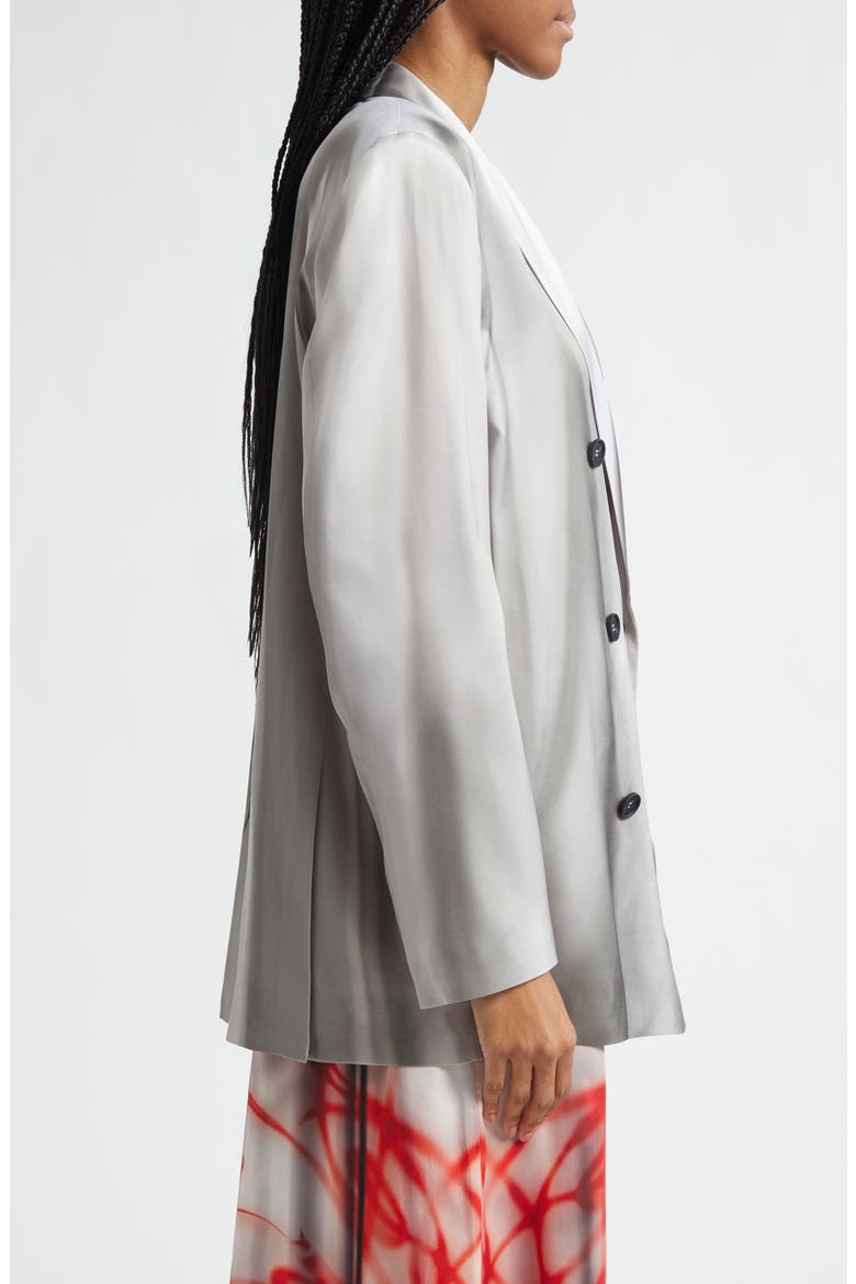 G-Avina Double Breasted Satin Blazer, Alternate, color, WHITE