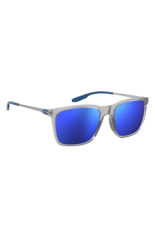 Under Armour Uareliance 56mm Polarized Square Sunglasses In Blue