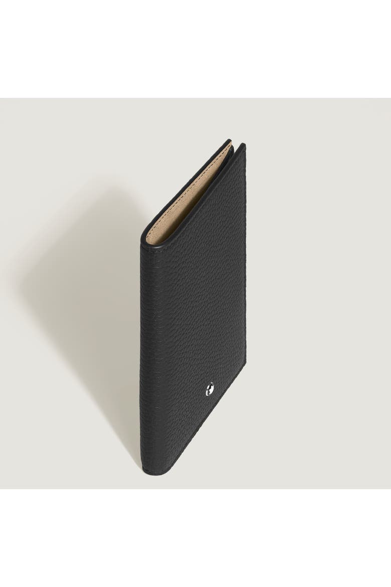 Grain Leather Passport Holder, Alternate, color, BLACK