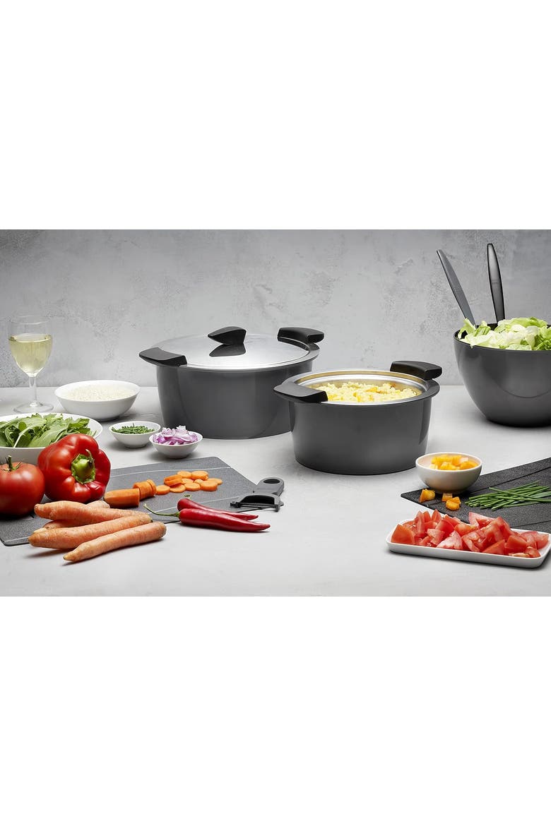 Hotpan Stainless Steel Cooking Pot with Insulated Bowl, 1-Quart, Alternate, color, Gray