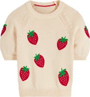 Boden Margot Short Sleeve Strawberry Sweater