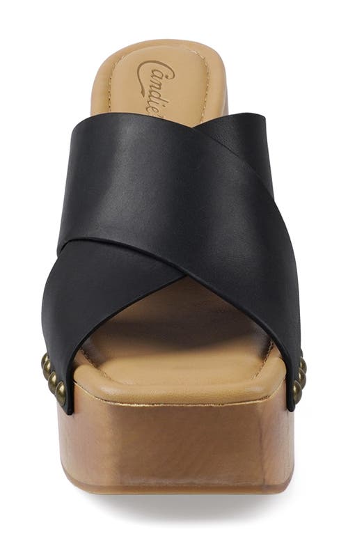Candies Candie's Maggy Platform Slide Sandal In Black